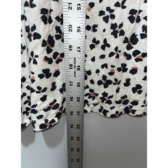 Rails Women's Short Sleeve Top Print Size Medium Linen Blend Lightweight - Picture 6 of 7